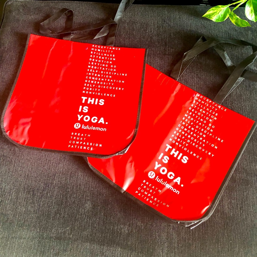 Lululemon reusable bags; set of 2